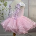 thumbnail image 4 of XDZJLR Girls Rompers Kids Summer Solid Color Suspender Dance Training Dress Children's Performance Puffy Dress Outfit Light Pink 2-3 Years, 4 of 5