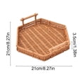 thumbnail image 3 of ZZkhGO Woven Storage Basket with Handle, Imitation Rattan Bread Fruit Tray, Kitchen Living Room Picnic Organizer for Home, 3 of 6