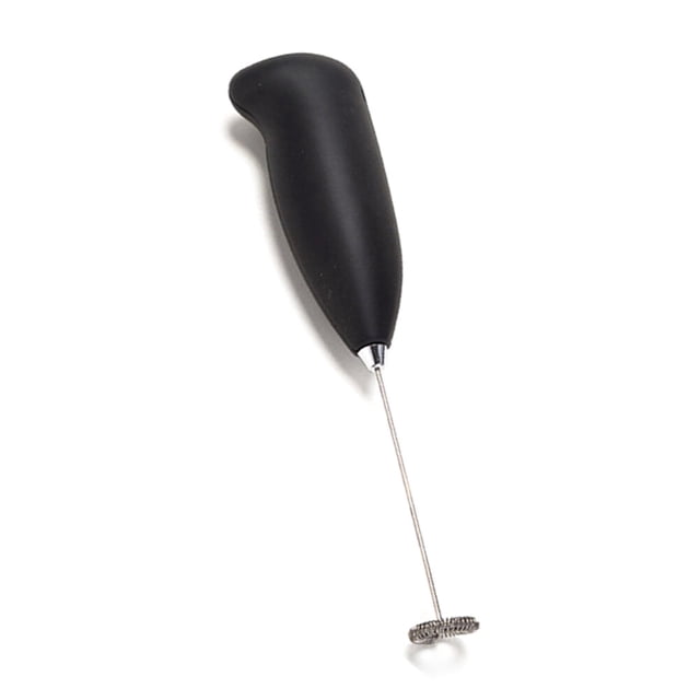 KAKOWELY Electric Milk Frother Electric Milk Frother Stainless Steel Touch Handheld Espresso Mixer Battery Operated Frother and Coffee Stirrer for Chocolate Latte Coffee Milk Foamer (Black)