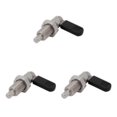 thumbnail image 1 of Transemion Sleek Stainless Steel L Type Indexing Plungers Fine Thread Locking Bolts Silver M20-10 3Set, 1 of 6