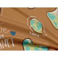 thumbnail image 5 of oneOone Rayon Rust Brown Fabric Save Earth Dress Material Fabric Print Fabric By The Yard 56 Inch Wide, 5 of 5