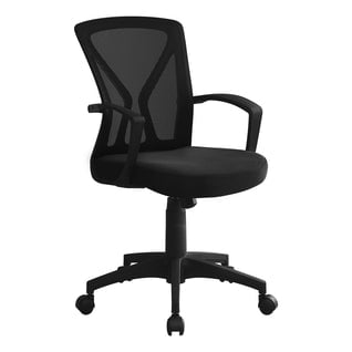 Monarch Specialties 7339 Office Chair - Black/Black Base