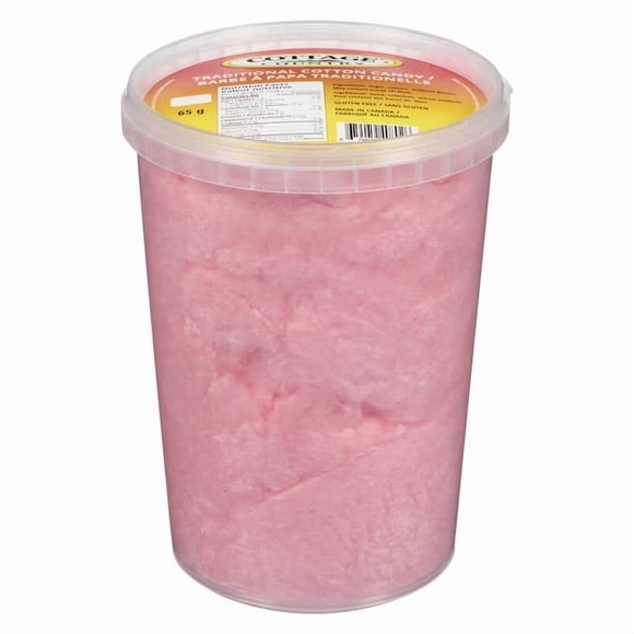 Cottage Country Barbe à Papa au Sucre Filé Sucré, Tasses de 6 x 65 g – Bonbon Léger et Aéré avec Texture Classique Qui Fond dans la Bouche