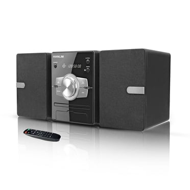 Système Stéréo Domestique avec Lecteur CD, Radio FM, Bluetooth, Entrée AUX, Entrée USB, Prise pour Écouteurs, Télécommande Incluse, Système Stéréo Hi-Fi 30 W avec Tablette