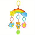 thumbnail image 1 of Rainbow Soothing Plush Toy Car Hanging Bed Bell Soothing Toy, Cute Cartoon Creative, 1 of 4