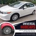 thumbnail image 4 of Wheel Cover Kit, 15 Inch Hubcaps Set of 4 Automotive Hub Caps with Universal Snap-On Retention Rings, 1-Tone ABS Plastic Silver Rim Covers for All Makes, Models (SG-5083-B-15), 4 of 7