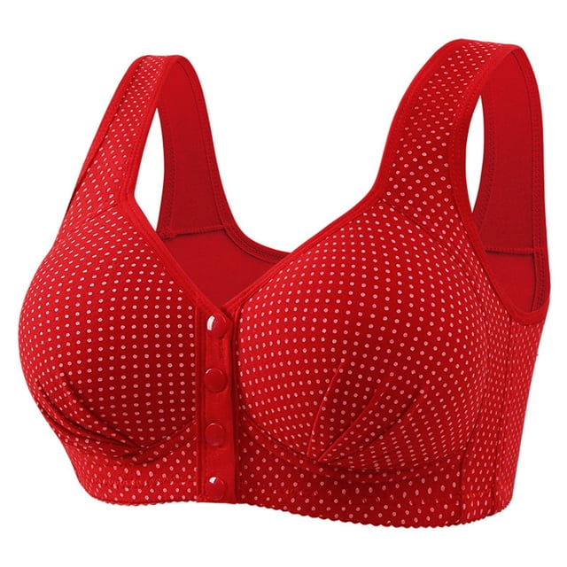 Fgnfyis Soutien-Gorge Haut Décontracté Ajustable et Respirant pour Femmes, sous-Vêtements Sans Armature, Soutien-Gorge Gainant pour Femmes, Rouge 48