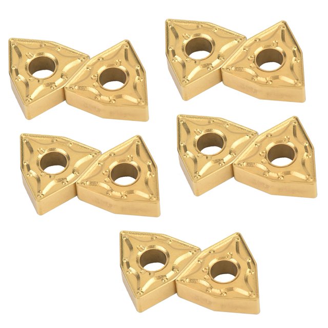Inserts de Tour CNC, Lame d'Insert en Carbure à Résistance à l'Usure Solide et Durable 10PCS pour Insert de Remplacement de Support pour Outil de Tournage du Tour