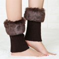 thumbnail image 1 of Women Autumn and Winter Short Turned Wool Warm Socks Boots Cover Knitting Wool Leg Protector, 1 of 4