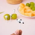 thumbnail image 4 of Cure-dents Réutilisables en Forme de Notes de Musique avec Fruits et Animaux de Dessin Animé pour Enfants, Collations de Déjeuner, Vaisselle, 10 Pcs, 4 of 6