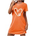 thumbnail image 1 of Rbaofujie Peignoirs pour Femmes Nuisette Courte Surdimensionnée pour Femmes Imprimée à Col Rond et Manches Courtes Robe Pyjama d'Halloween pour Femmes, 1 of 4