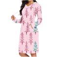 thumbnail image 2 of TIMIFIS Robe Chandail à Capuche pour Femme, Imprimé de Noël Laid, Ample, Manches Longues, Mi-Longue, Robe Chandail avec Poche, Cadeaux de Noël pour Femmes, 2 of 6
