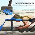thumbnail image 4 of Outsunny Folding Lounge Chair w/ Reclining Back, Tanning Chair, Dark Blue, 4 of 10