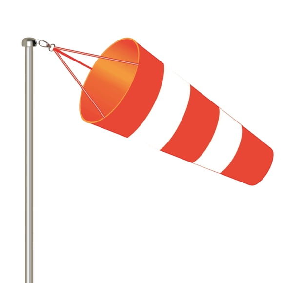 Maytalsory Windsock For Outdoors Oxford Fabric And Tear Resistant Easy To Recognize. Foldable Red + White 1Set