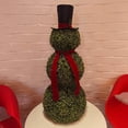 thumbnail image 2 of Boxwood Snowman Christmas Topiary, 32", by Holiday Time, 2 of 6