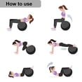 thumbnail image 5 of Exercise Ball for Balance Stability Fitness Workout Yoga Pilates at Home Office, 5 of 5