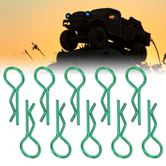 Peahefy RC Car R Clips,RC Body Clips,10Pcs RC Car Shell Clip R‑Shape Metal Body Clips Pins for 1/5 1/6 1/8 1/10 RC Car