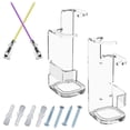 thumbnail image 3 of weibbin Support de Sabre Laser Duel Vertical Ou Horizontal Double Support de Sabre Laser Baguette Design Épée Noire Support d'Affichage, 3 of 8