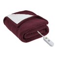 thumbnail image 1 of Serta Polyester Fabric Fleece to Sherpa Heated Electric Throw in Red, 1 of 5