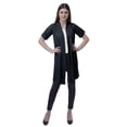 thumbnail image 2 of Moomaya Womens Half Sleeve Shrug Open Front Long Cardigan Lightweight Summer Fit, 2 of 7