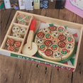 thumbnail image 2 of Wooden Pizza Toy Pizza Play Food Set Kids Pizza Set, 2 of 6
