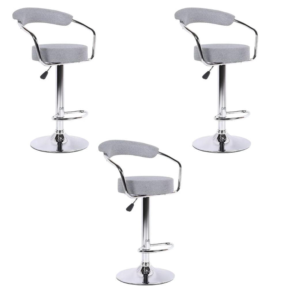 Heavenly Collection Adjustable Stool with stainless steel base SET OF 3