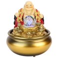 thumbnail image 1 of Tabletop Water Fountain, Resin Decorative Golden Tabletop Waterfall, Small For Home Office 13037 Gold EU Plug 220V, 1 of 8