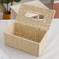 thumbnail image 4 of Rbaofujie Tissue Box Rattan Tissue Box Cover Hand Woven Facial Napkin Rectangular Rattan Tissue Box Cover Wicker Tissue Box Decorative Facial Napkin Tissue Box Tissue Box Cover, 4 of 6