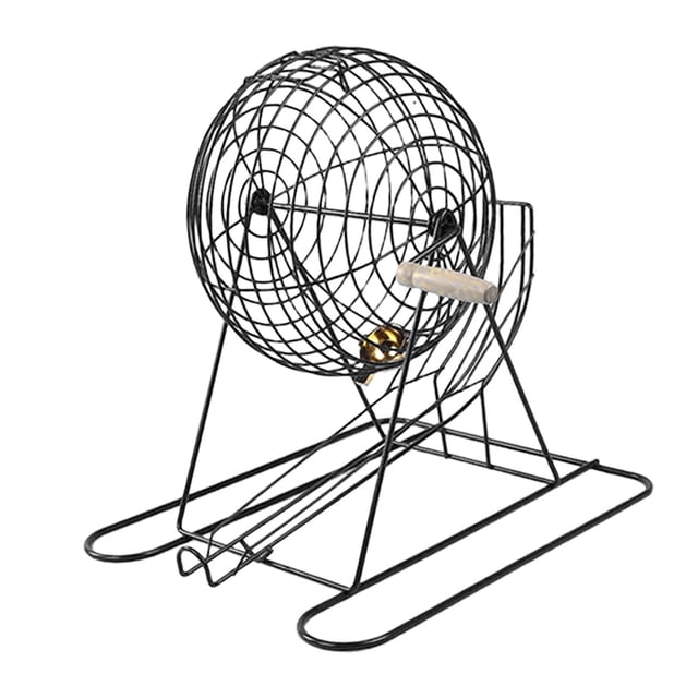 maskred Manual Bingo Cage Machine Classic Small Black Board Nightclub Halls for Dance Game
