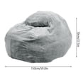 thumbnail image 3 of 5FT Storage Bean Bag Chair Cover No Filler Soft Fluffy Beanbag Cover Stuffable, 3 of 7