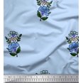 thumbnail image 1 of Soimoi Rayon Fabric Leaves & Floral Block Print Fabric by The Yard 42 Inch Wide, 1 of 3