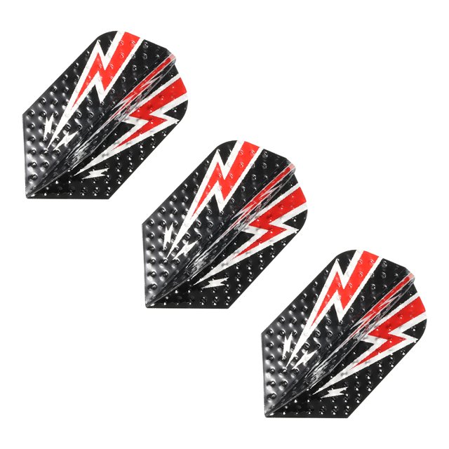 Unique Bargains Vols de Fléchettes Minces, Lot de 3 Accessoires de Fléchettes en Aluminium, Noir Rouge