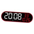 thumbnail image 1 of Horloge Murale LED Luminosité Réglable Grand Affichage Réveil Mural Silencieux Rouge, 1 of 9