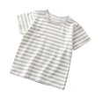 thumbnail image 1 of Zpanxa T-Shirts pour Tout-Petites Fille à Rayures Stylées Col Rond Haut Estival Décontracté en Coton 3 Ans, 1 of 2