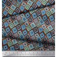 thumbnail image 2 of Soimoi Viscose Chiffon Fabric Square Geometric Print Fabric by the Yard 42 Inch Wide, 2 of 3