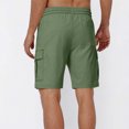 thumbnail image 4 of cllios Mens Cotton Shorts with Pockets Cargo Shorts Drawstring Elastic Waisted Casual Sweat Shorts Summer Lightweight Work Jogger Shorts for Golf Hiking, 4 of 7