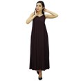 thumbnail image 2 of Bimba Robe Maxi Unie à Bretelles Spaghetti pour Femme pour l'Été, Tenue de Plage, Robe d'Été, 2 of 9