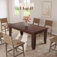 thumbnail image 1 of 63" Rectangular Dining Table with Scratch-Resistant Laminate Top, Sturdy Kitchen Table for 6 with Adjustable Leveling Feet, Easy Assembly，Chair not included, 1 of 8