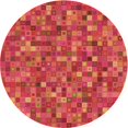 thumbnail image 1 of Ahgly Company Tapis d'Intérieur Lavable en Machine Carré Transitionnel Orange Vif, 3 Pieds Carré, 1 of 7