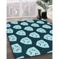 thumbnail image 3 of Ahgly Company Tapis d'Intérieur Lavables en Machine, Carrés de Transition Bleu Profond, Carrés de 6', 3 of 7
