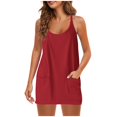 thumbnail image 2 of EGNMCR Women's Summer 2 Piece Outfits Tank Sets Lounge Solid Color Tops with Shorts Beach Matching Sets, 2 of 9