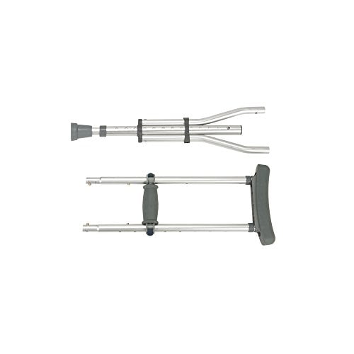 Refurbished Drive Medical Knock Down Universal Aluminum Crutches, Silver