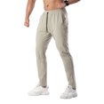 thumbnail image 1 of Ceisia Men Solid Color Loose Casual Pants Elastic Waist Drawstring Sports Gift Work Trousers, 1 of 8
