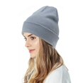 thumbnail image 1 of Bérets à Moins de 5 $ Gris Unisexe Bonnet Tricoté Automne et Hiver Couple Simple Bonnet à Enfiler, 1 of 8