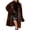 Brown, variant on RXMEKW Faux Fur Jacket for Women Winter Warm Long Sleeve Turn-Down Collar Coat Outerwear Casual and Party Wear