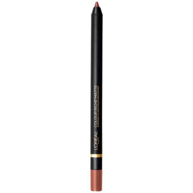 Oréal Paris Colour Riche L' Mat Lipliner, Mat - Stermind, 1,17 g, Crayon Contour des Lèvres Noir Aiguisable avec Pointe Mate Crémeuse en rose Atténué, Idéal pour une Définition Précise des Lèvres et pour Rehausser la Couleur des Lèvres Mate, Convient à Utiliser Seul Ou avec un Rouge à Lèvres.