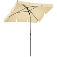 thumbnail image 1 of Outsunny 6.5x4ft Rectangle Patio Umbrella Aluminum Tilt Adjustable, Beige, 1 of 10