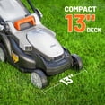 thumbnail image 2 of Litheli Cordless Lawn Mower, U20 Series 20V Electric Lawn Mowers, 13 Inch, Adjustment Heights, Light Weight, With 2*2.0Ah Portable Battery, for Garden/Yard/Farm, 2 of 8