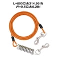 thumbnail image 2 of Dog Tie Out 8m Long Metal Leash with Spring Swivel Clips Heavy Duty for Outside Yard Camping, 2 of 3