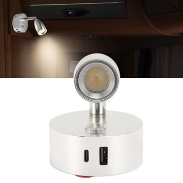 Lampe de Lecture pour VR, Mini Lampe USB‐C à 3 Couleurs avec Interrupteur Tactile, Lampe à Lumière Chaude Rotative pour Chambres de VR, Têtes de Lit de Voiture, Cabines de Yacht